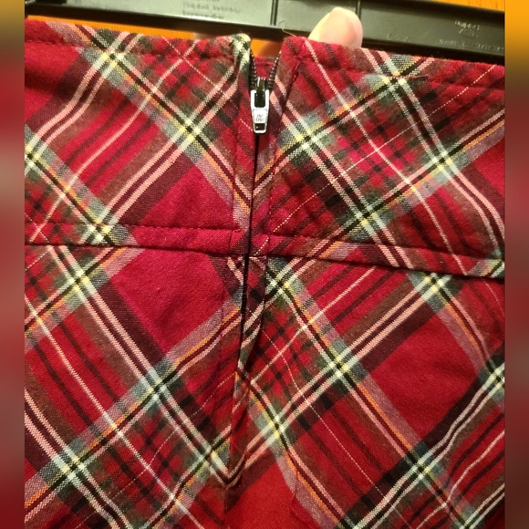Tracy Evans red tartan plaid mini skirt sz13 - Picture 4 of 6